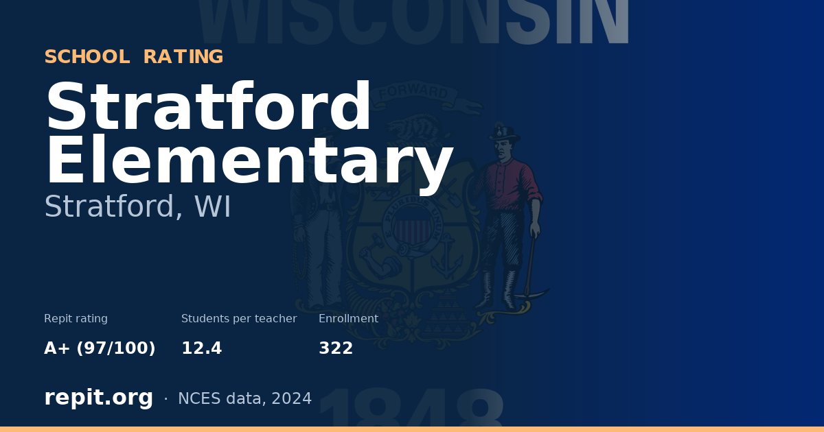 Stratford Elementary, Stratford, WI — Repit school rating A+ (97/100)