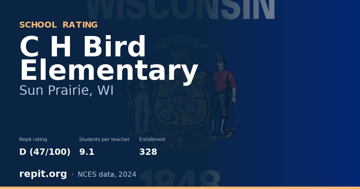 C H Bird Elementary, Sun Prairie, WI — Repit school rating D (47/100)