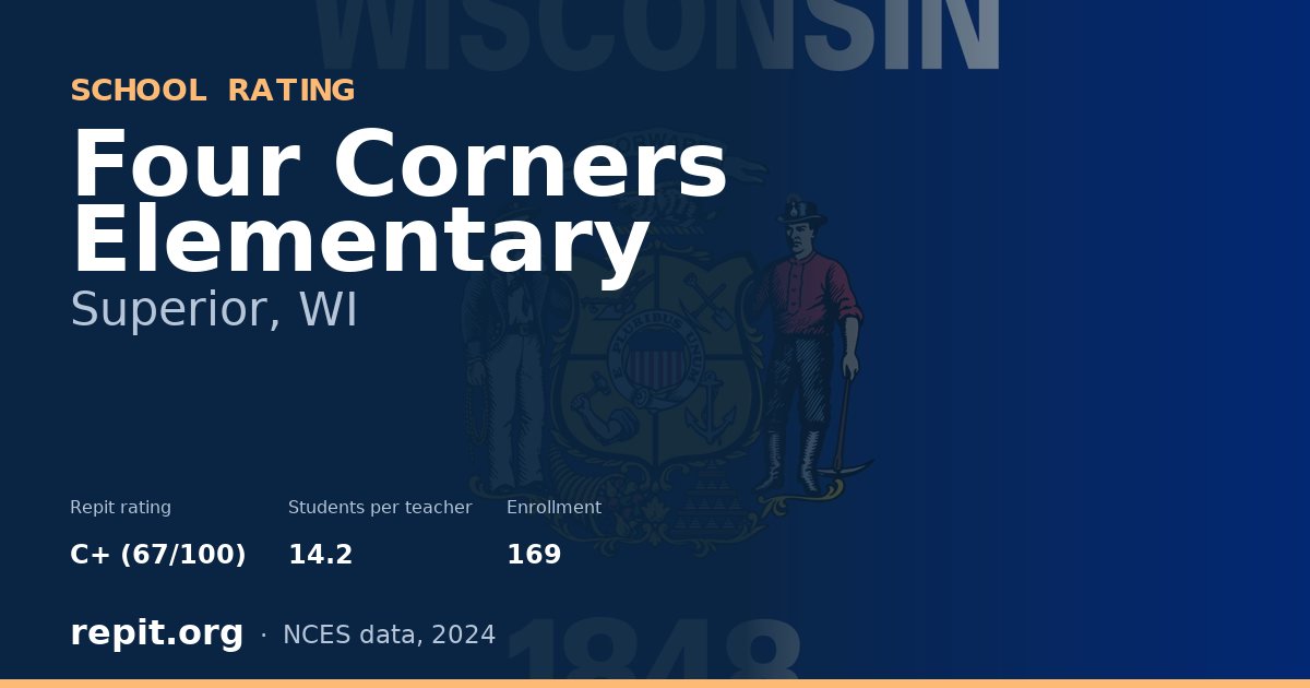 Four Corners Elementary, Superior, WI — Repit school rating C+ (67/100)