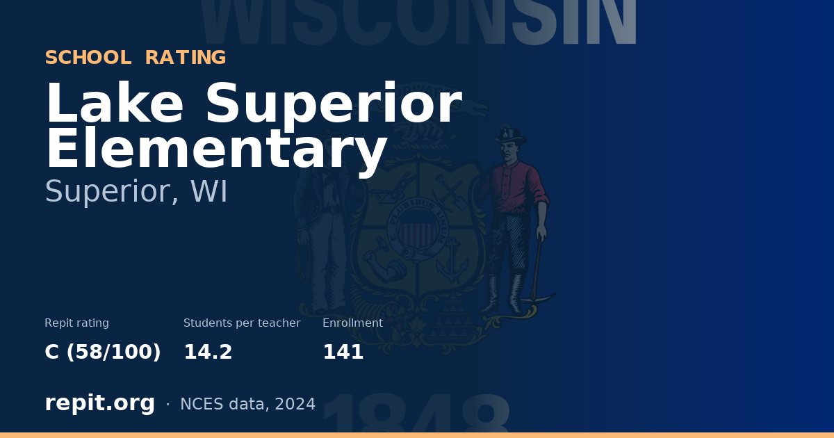 Lake Superior Elementary, Superior, WI — Repit school rating C (58/100)