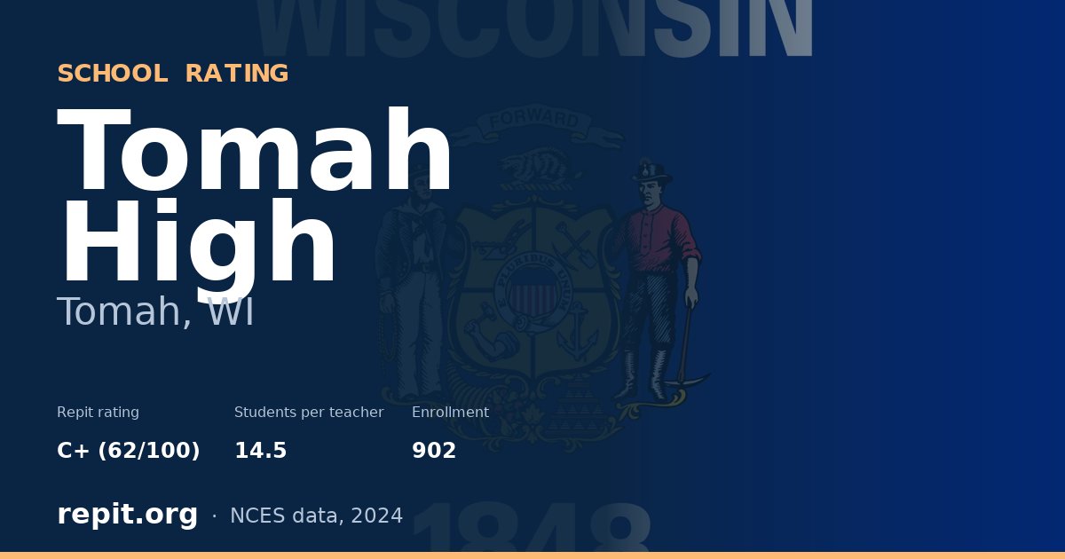 Tomah High, Tomah, WI — Repit school rating C+ (62/100)