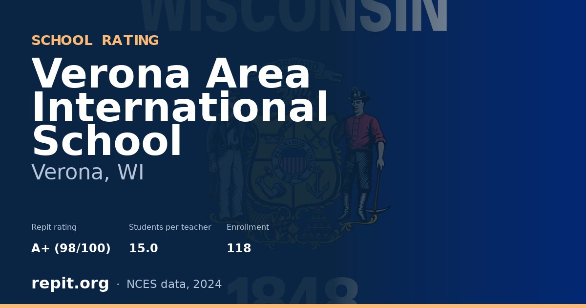 Verona Area International School, Verona, WI — Repit school rating A+ (98/100)