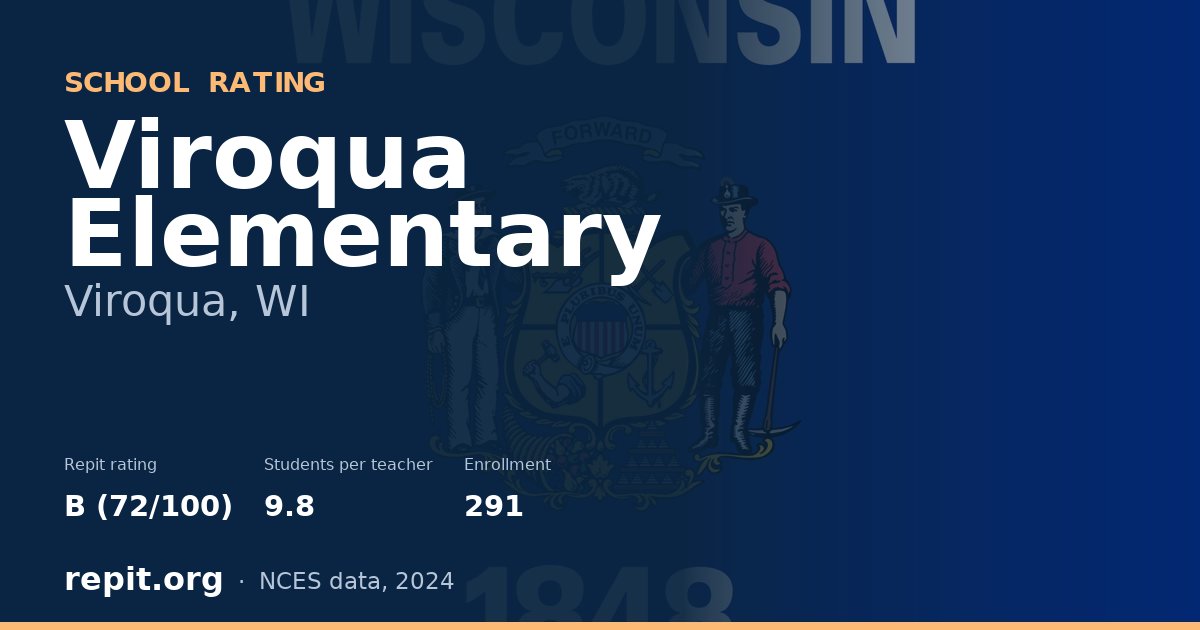 Viroqua Elementary, Viroqua, WI — Repit school rating B (72/100)
