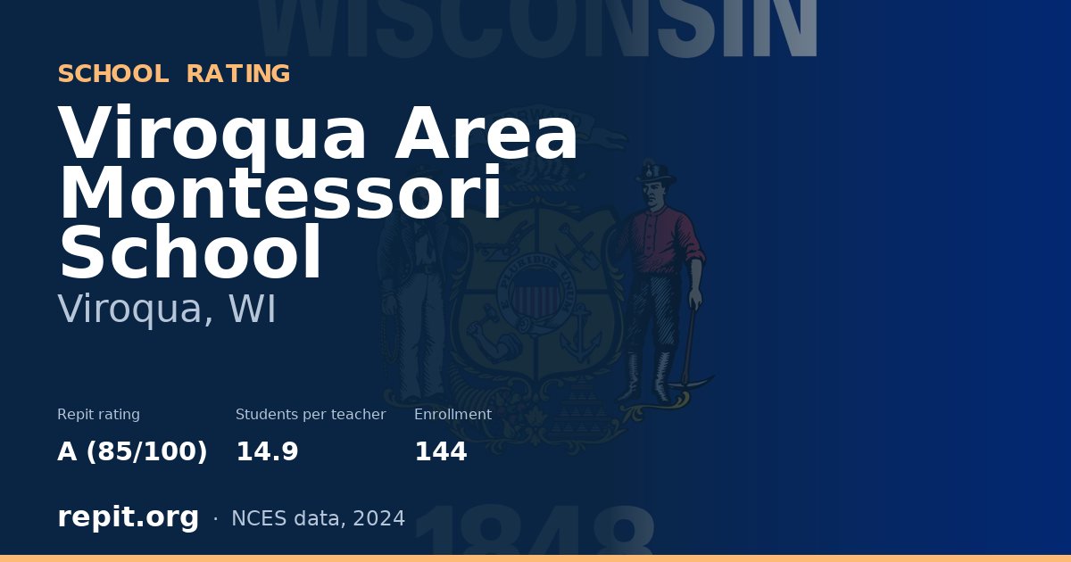 Viroqua Area Montessori School, Viroqua, WI — Repit school rating A (85/100)