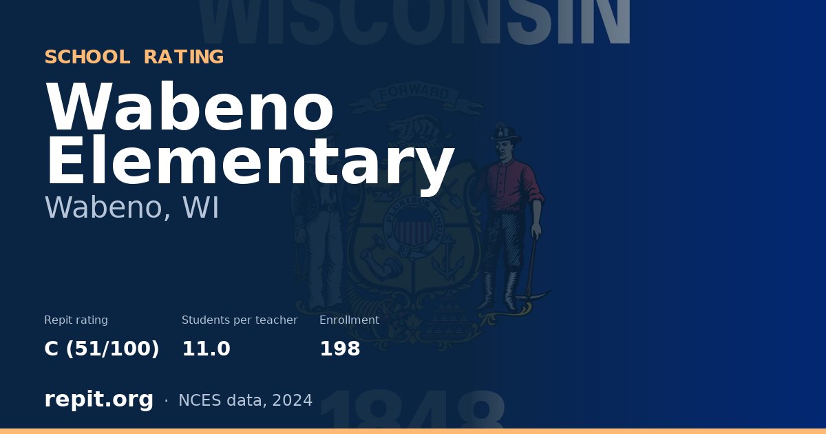 Wabeno Elementary, Wabeno, WI — Repit school rating C (51/100)