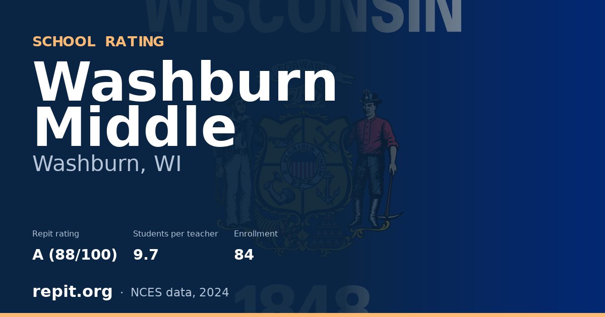 Washburn Middle, Washburn, WI — Repit school rating A (88/100)