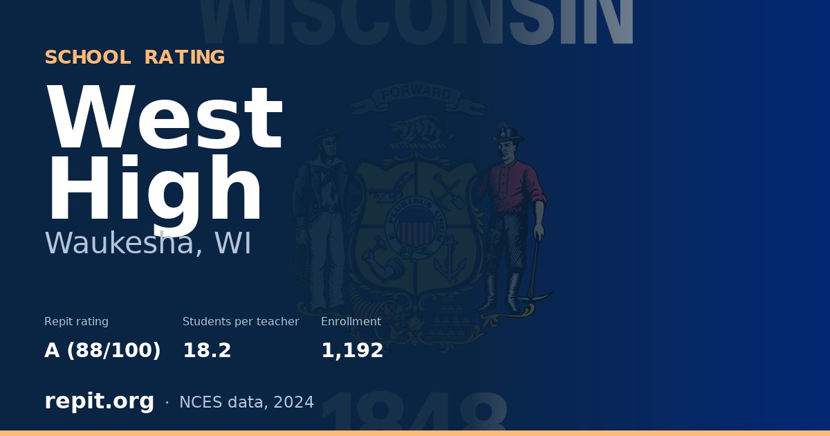 West High, Waukesha, WI — Repit school rating A (88/100)