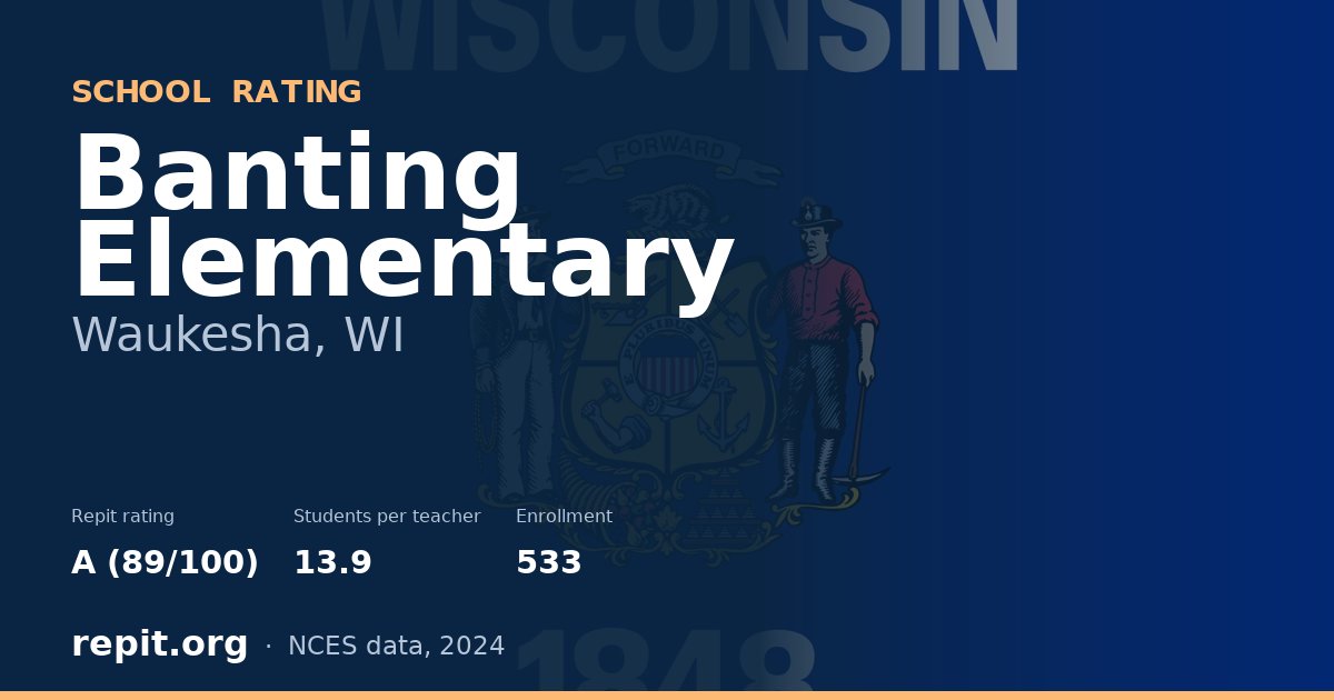 Banting Elementary, Waukesha, WI — Repit school rating A (89/100)