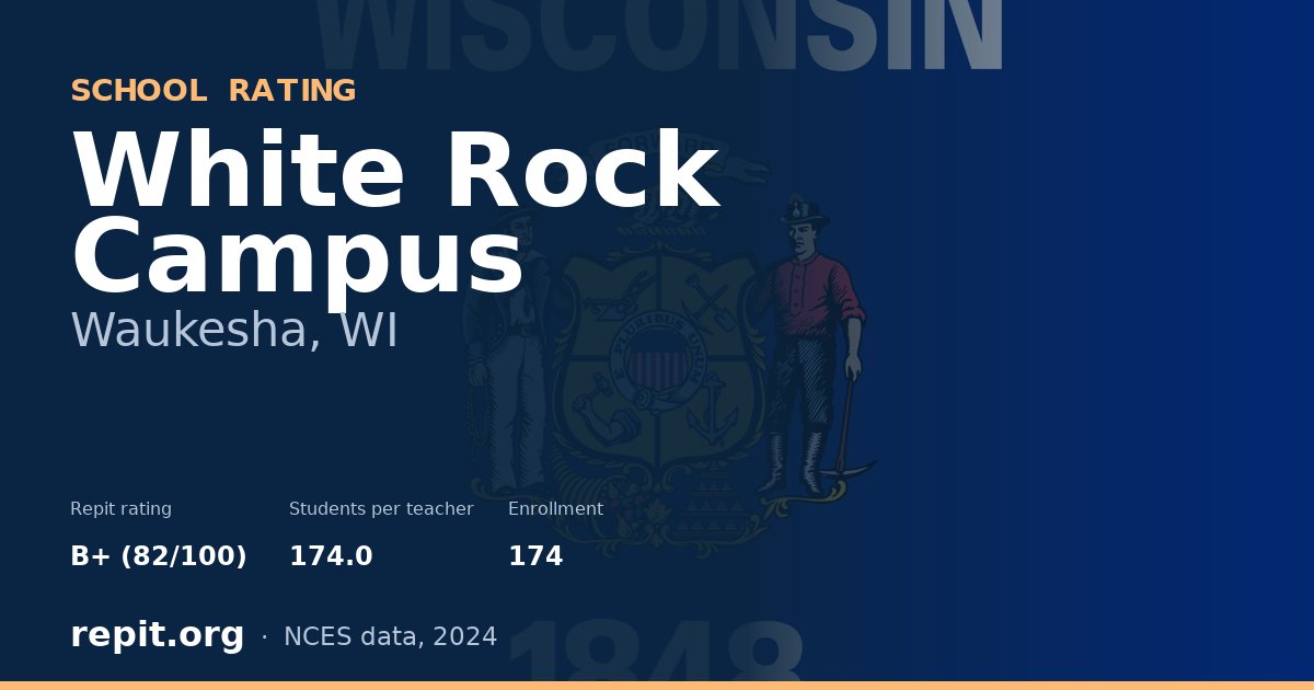 White Rock Campus, Waukesha, WI — Repit school rating B+ (82/100)