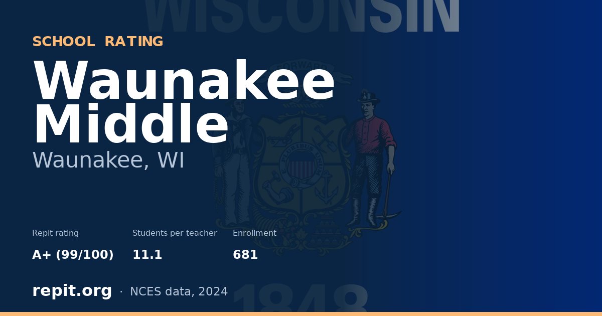 Waunakee Middle, Waunakee, WI — Repit school rating A+ (99/100)