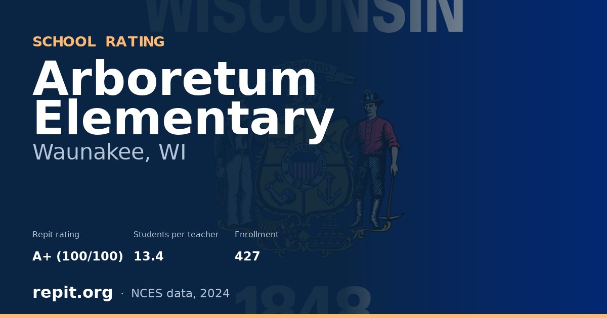 Arboretum Elementary, Waunakee, WI — Repit school rating A+ (100/100)