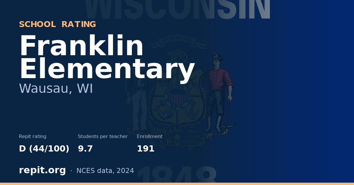 Franklin Elementary, Wausau, WI — Repit school rating D (44/100)
