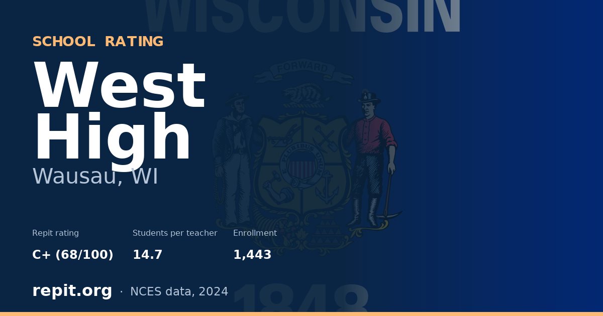 West High, Wausau, WI — Repit school rating C+ (68/100)