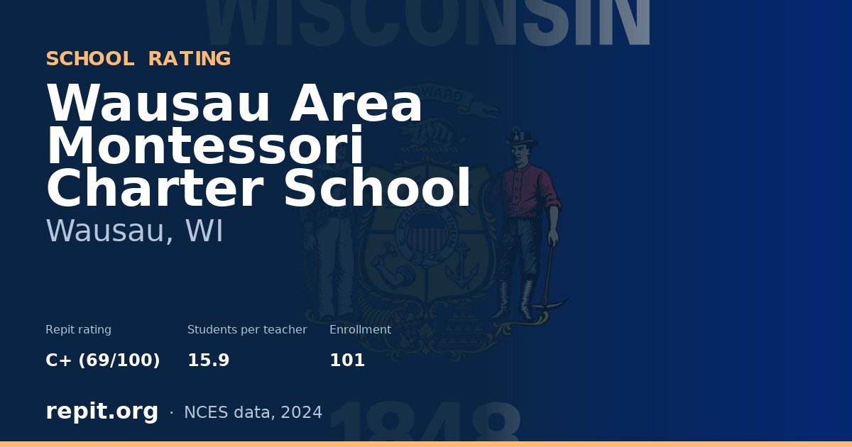 Wausau Area Montessori Charter School, Wausau, WI — Repit school rating C+ (69/100)