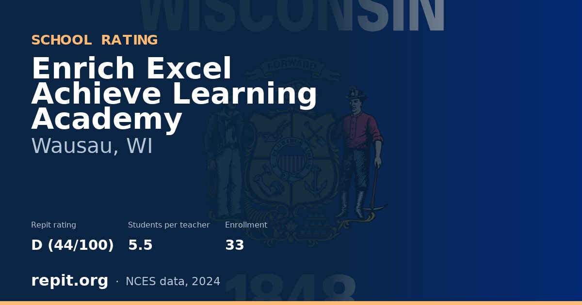Enrich Excel Achieve Learning Academy, Wausau, WI — Repit school rating D (44/100)