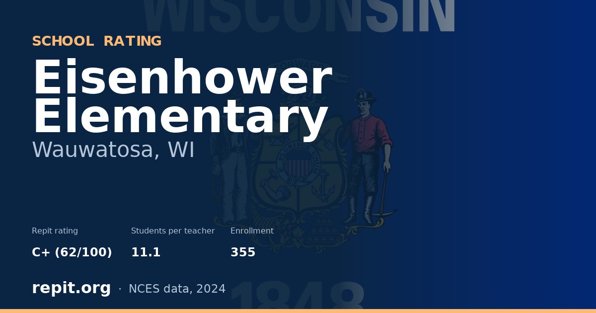 Eisenhower Elementary, Wauwatosa, WI — Repit school rating C+ (62/100)