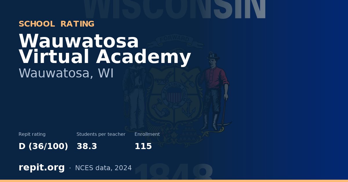 Wauwatosa Virtual Academy, Wauwatosa, WI — Repit school rating D (36/100)