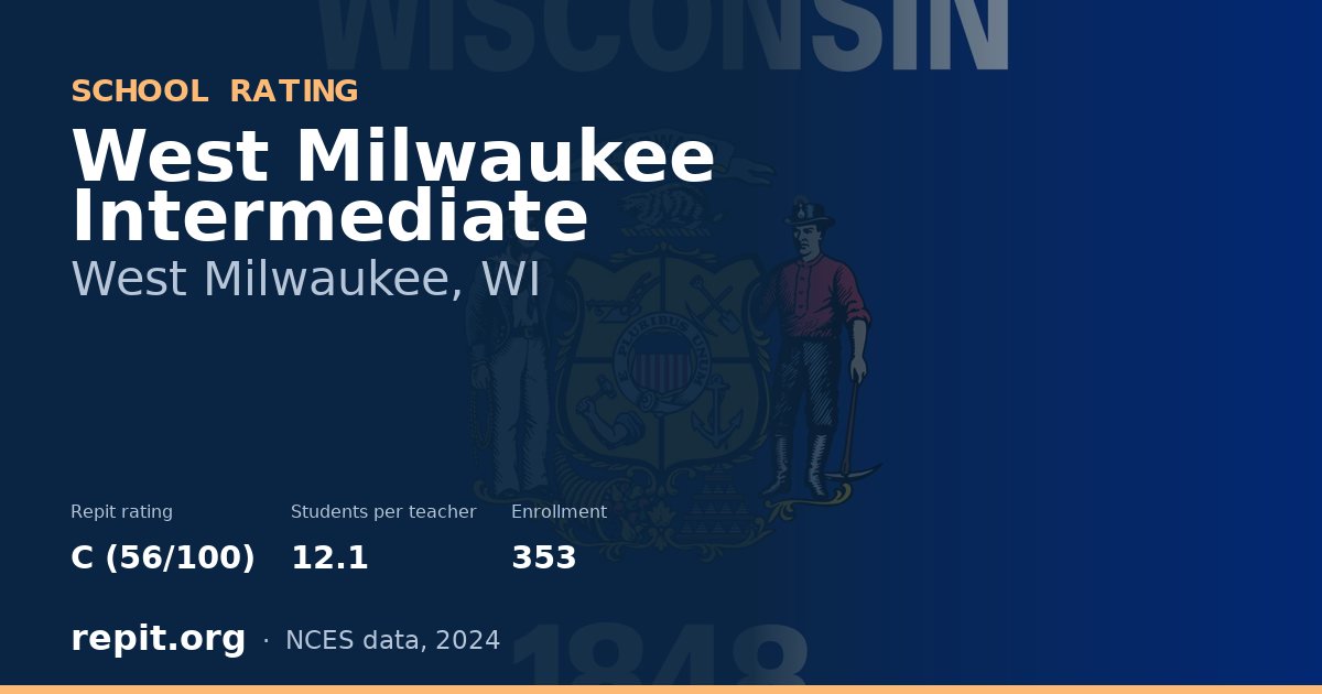 West Milwaukee Intermediate, West Milwaukee, WI — Repit school rating C (56/100)