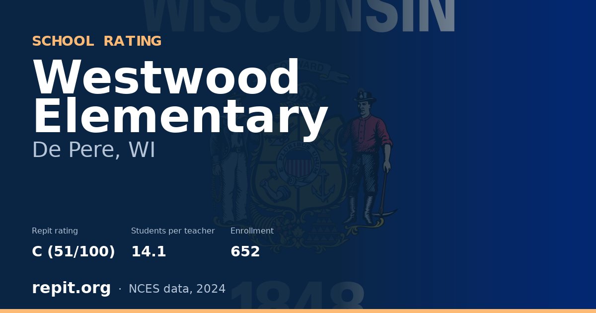 Westwood Elementary, De Pere, WI — Repit school rating C (51/100)