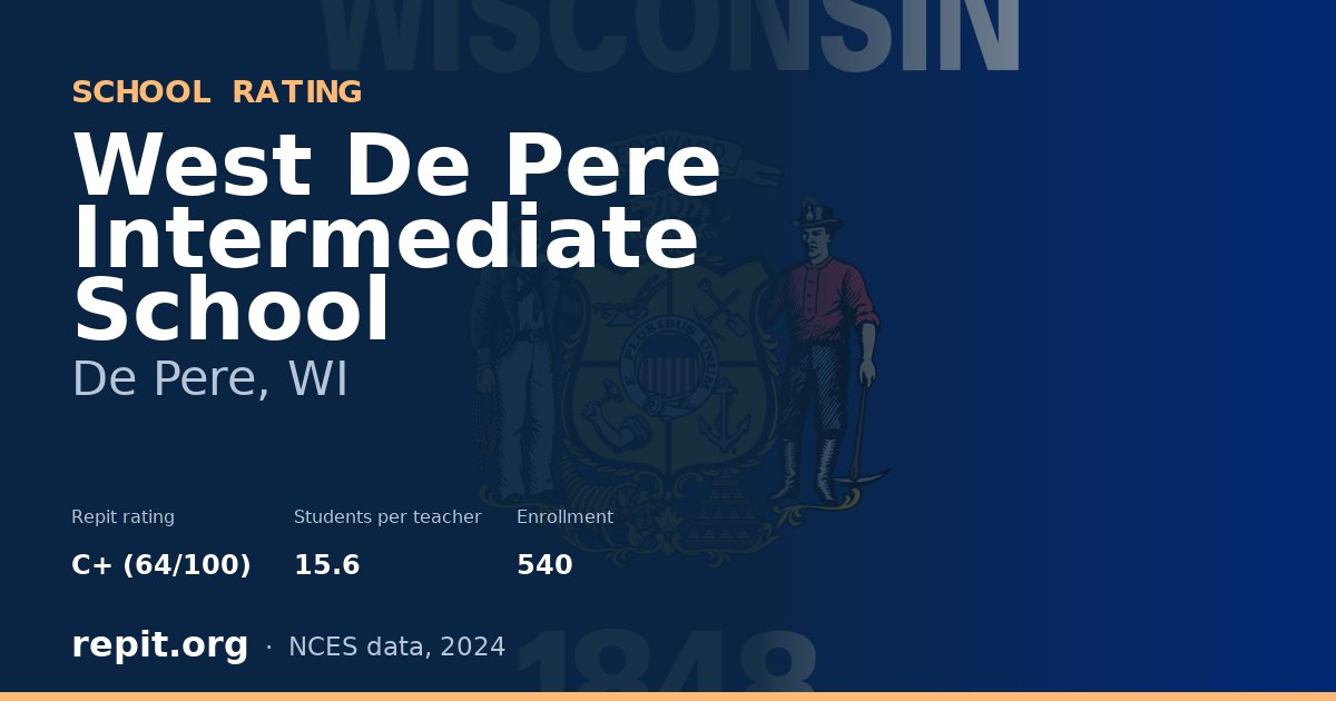 West De Pere Intermediate School, De Pere, WI — Repit school rating C+ (64/100)