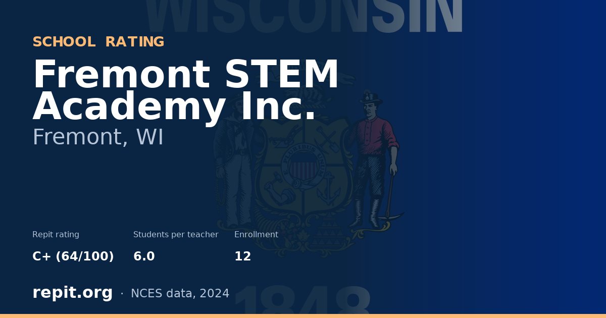 Fremont STEM Academy Inc., Fremont, WI — Repit school rating C+ (64/100)