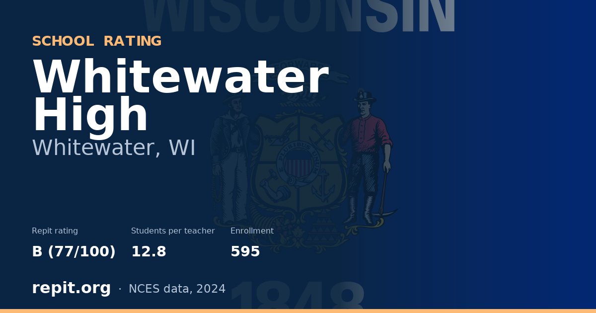 Whitewater High, Whitewater, WI — Repit school rating B (77/100)