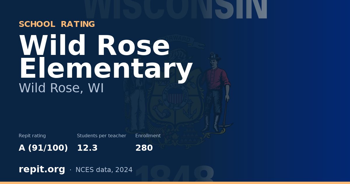 Wild Rose Elementary, Wild Rose, WI — Repit school rating A (91/100)