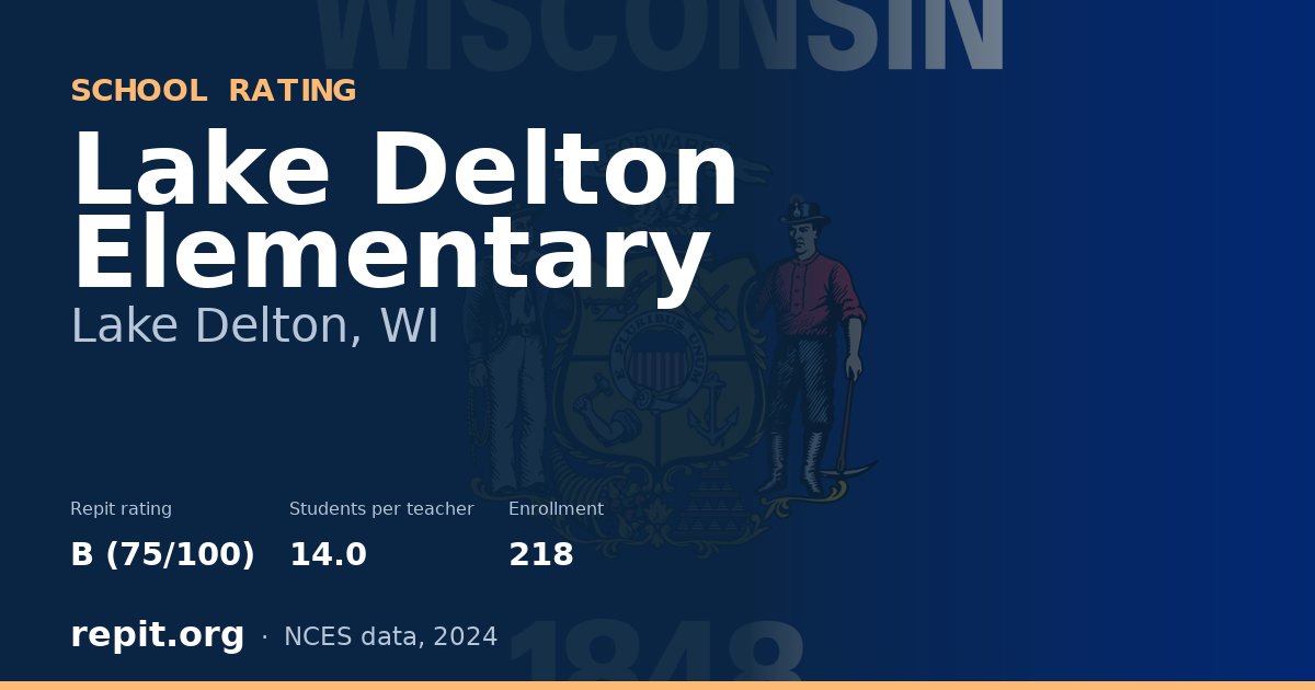 Lake Delton Elementary, Lake Delton, WI — Repit school rating B (75/100)