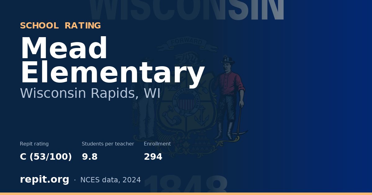 Mead Elementary, Wisconsin Rapids, WI — Repit school rating C (53/100)