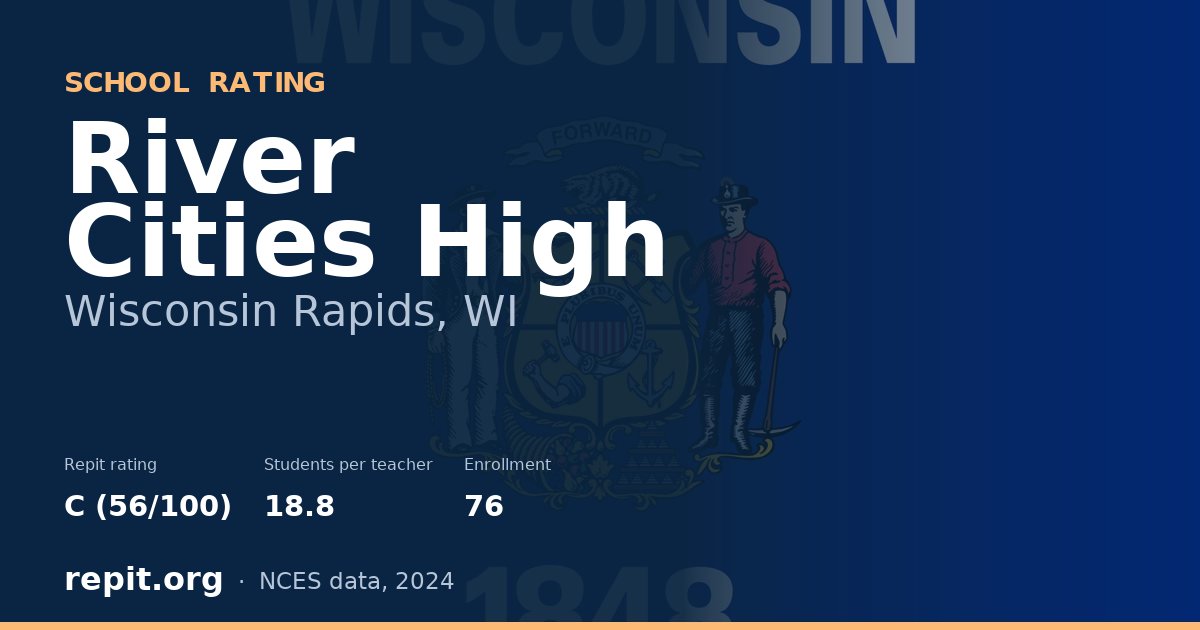 River Cities High, Wisconsin Rapids, WI — Repit school rating C (56/100)