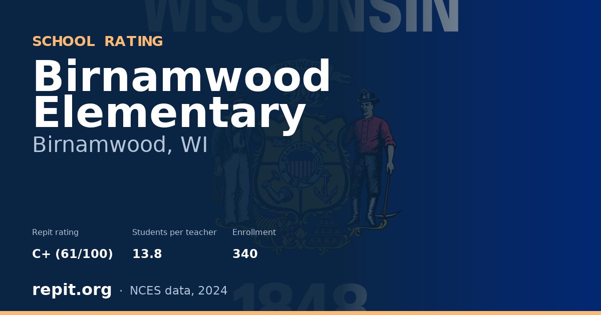 Birnamwood Elementary, Birnamwood, WI — Repit school rating C+ (61/100)