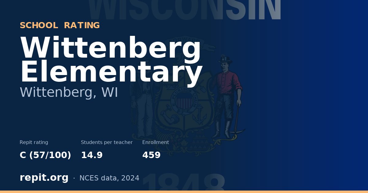 Wittenberg Elementary, Wittenberg, WI — Repit school rating C (57/100)