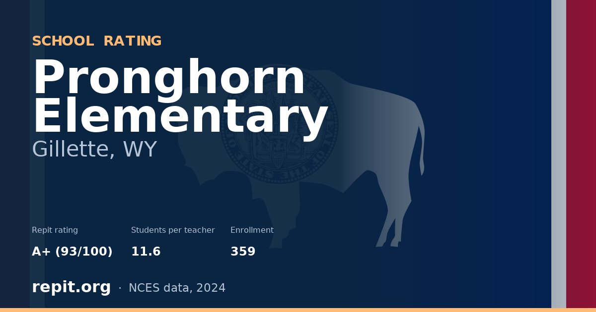 Pronghorn Elementary, Gillette, WY — Repit school rating A+ (93/100)