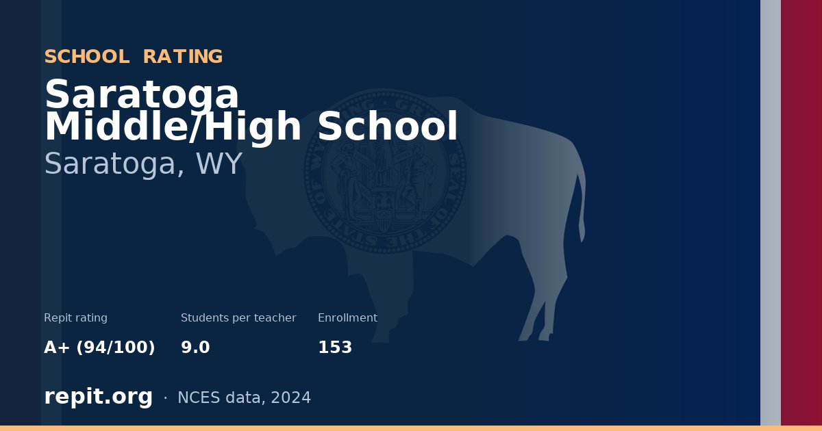 Saratoga Middle/High School, Saratoga, WY — Repit school rating A+ (94/100)