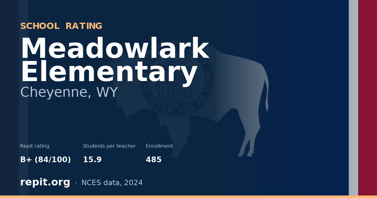 Meadowlark Elementary, Cheyenne, WY — Repit school rating B+ (84/100)