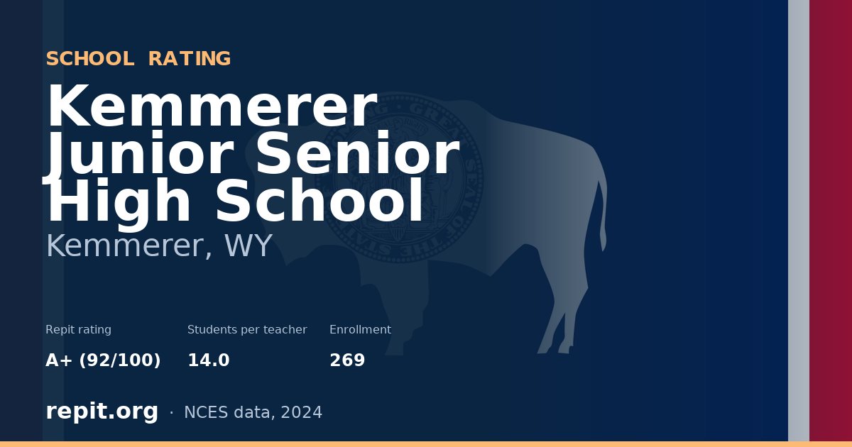 Kemmerer Junior Senior High School, Kemmerer, WY — Repit school rating A+ (92/100)