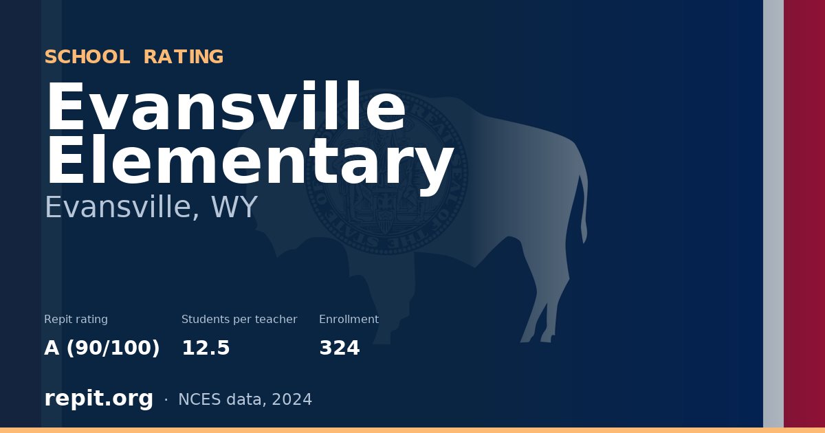 Evansville Elementary, Evansville, WY — Repit school rating A (90/100)