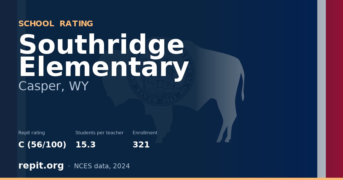 Southridge Elementary, Casper, WY — Repit school rating C (56/100)