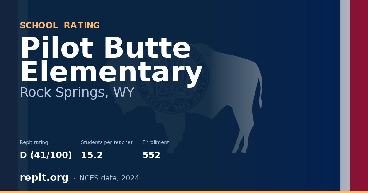 Pilot Butte Elementary, Rock Springs, WY — Repit school rating D (41/100)