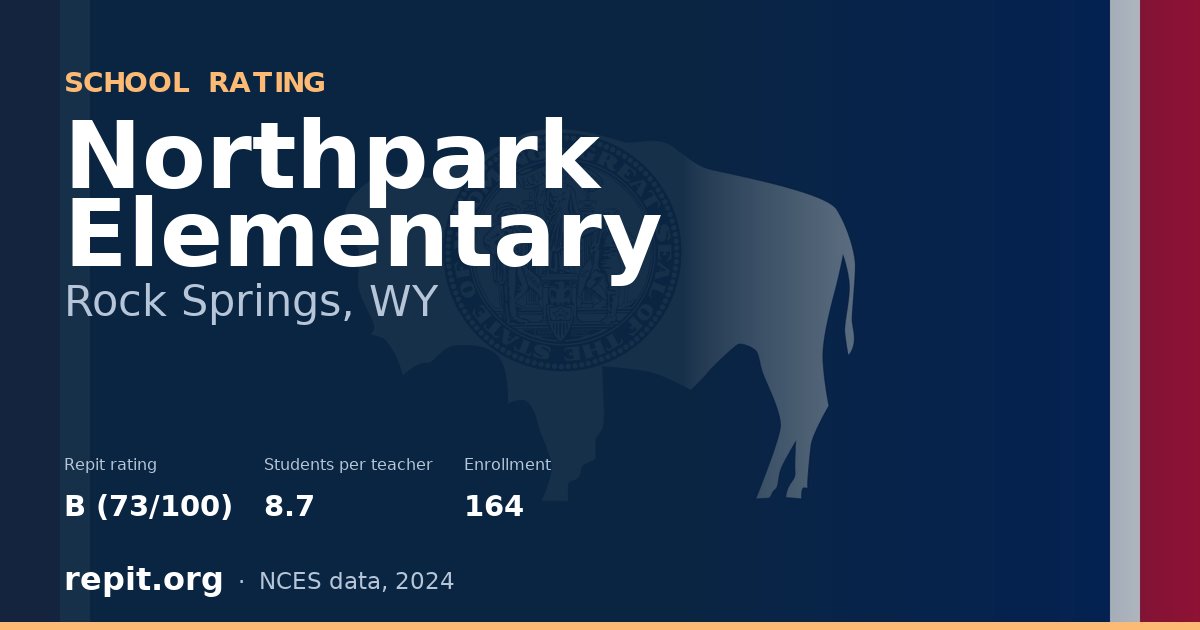 Northpark Elementary, Rock Springs, WY — Repit school rating B (73/100)