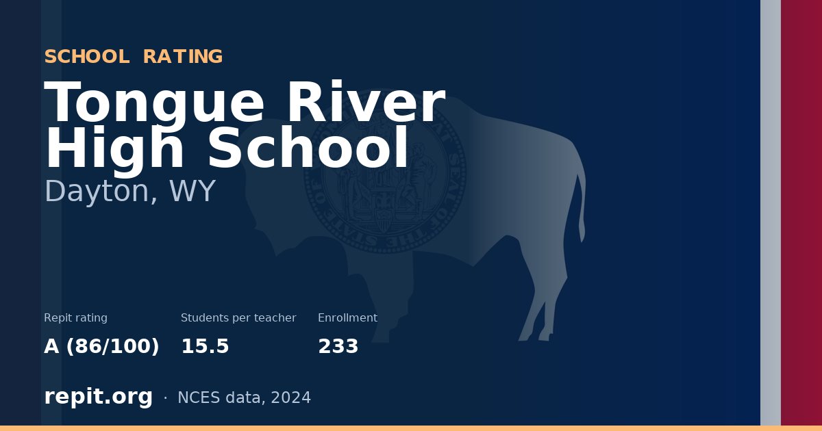 Tongue River High School, Dayton, WY — Repit school rating A (86/100)