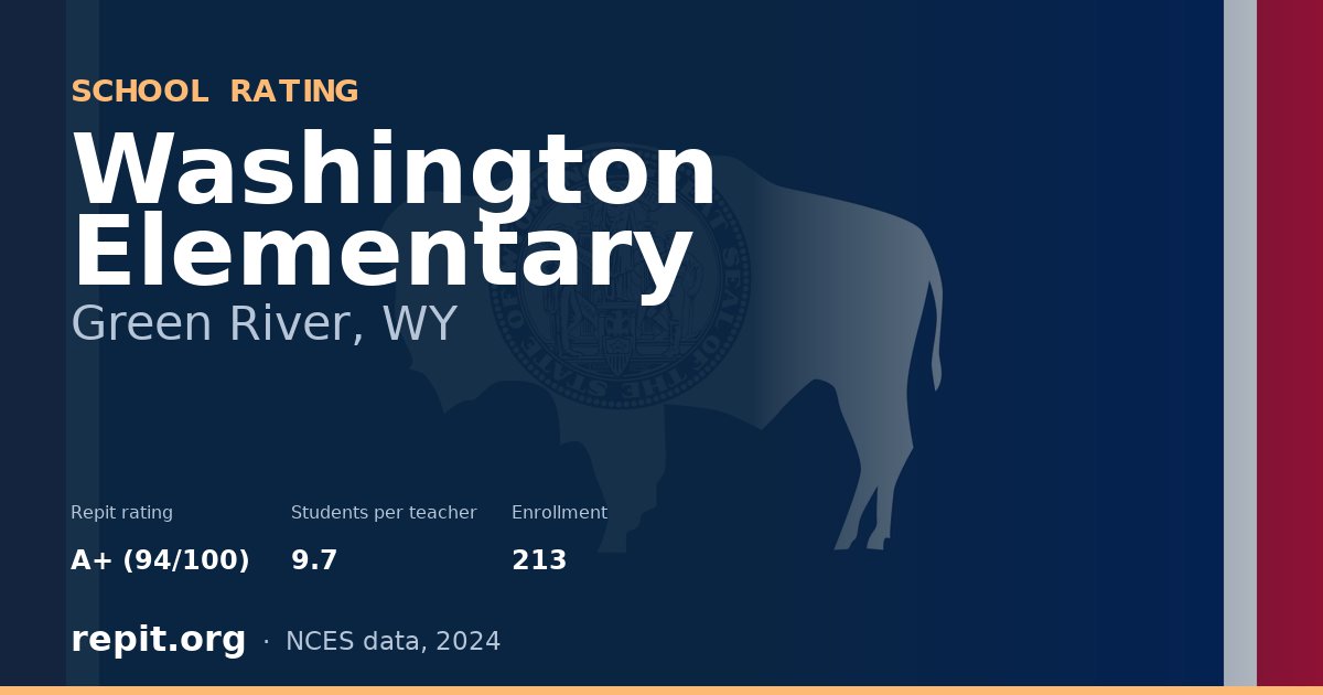 Washington Elementary, Green River, WY — Repit school rating A+ (94/100)