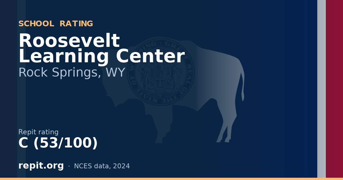 Roosevelt Learning Center, Rock Springs, WY — Repit school rating C (53/100)