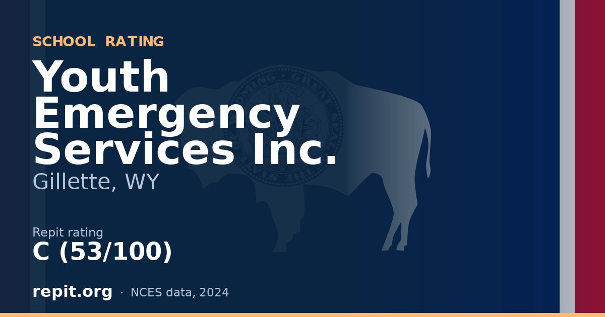 Youth Emergency Services Inc., Gillette, WY — Repit school rating C (53/100)