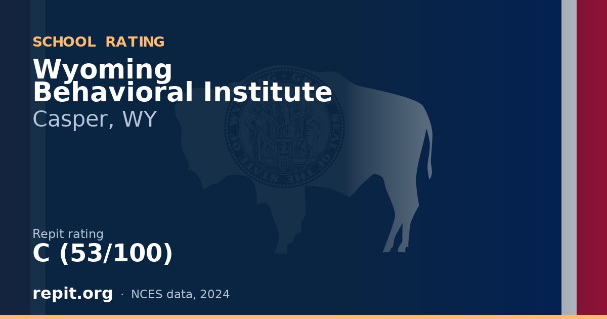 Wyoming Behavioral Institute, Casper, WY — Repit school rating C (53/100)