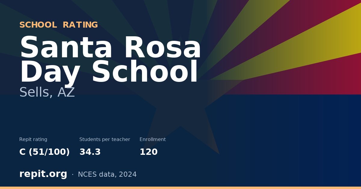 Santa Rosa Day School, Sells, AZ — Repit school rating C (51/100)