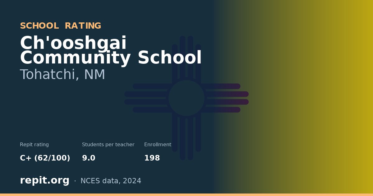Ch'ooshgai Community School, Tohatchi, NM — Repit school rating C+ (62/100)