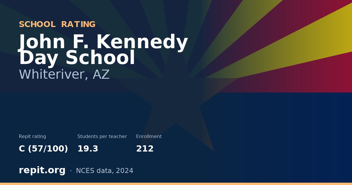 John F. Kennedy Day School, Whiteriver, AZ — Repit school rating C (57/100)