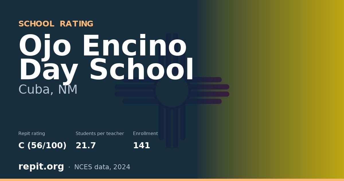 Ojo Encino Day School, Cuba, NM — Repit school rating C (56/100)
