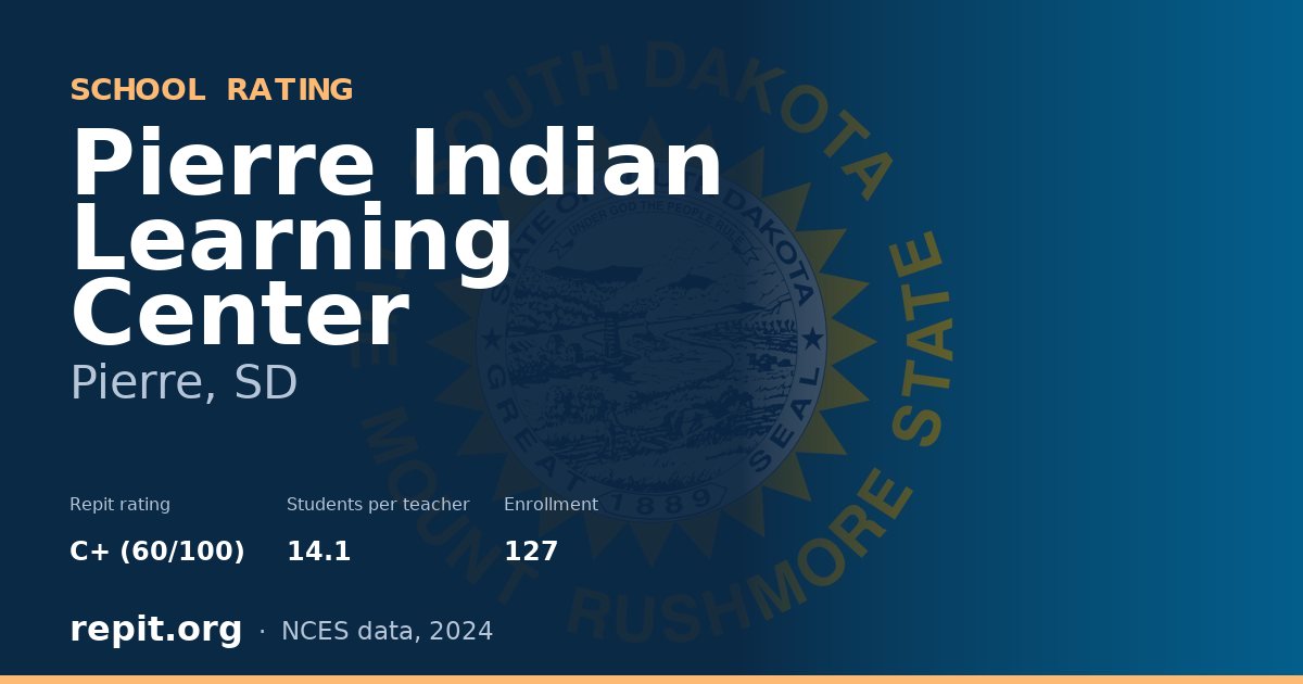 Pierre Indian Learning Center, Pierre, SD — Repit school rating C+ (60/100)